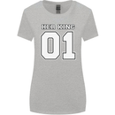 Her King Funny Wedding Anniversary Womens Wider Cut T-Shirt Sports Grey