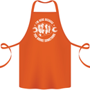 Here Because You Broke Something Mechanic Cotton Apron 100% Organic Orange