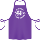 Here Because You Broke Something Mechanic Cotton Apron 100% Organic Purple