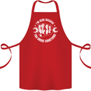 Here Because You Broke Something Mechanic Cotton Apron 100% Organic Red