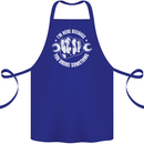 Here Because You Broke Something Mechanic Cotton Apron 100% Organic Royal Blue