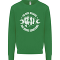 Here Because You Broke Something Mechanic Kids Sweatshirt Jumper Irish Green