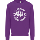 Here Because You Broke Something Mechanic Kids Sweatshirt Jumper Purple