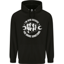 Here Because You Broke Something Mechanic Mens 80% Cotton Hoodie Black