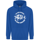 Here Because You Broke Something Mechanic Mens 80% Cotton Hoodie Royal Blue