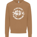 Here Because You Broke Something Mechanic Mens Sweatshirt Jumper Caramel Latte