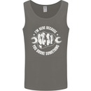 Here Because You Broke Something Mechanic Mens Vest Tank Top Charcoal