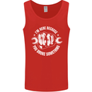 Here Because You Broke Something Mechanic Mens Vest Tank Top Red
