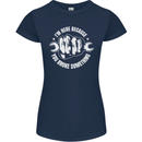 Here Because You Broke Something Mechanic Womens Petite Cut T-Shirt Navy Blue