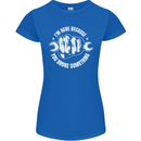 Here Because You Broke Something Mechanic Womens Petite Cut T-Shirt Royal Blue