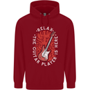 Here Comes the Guitar Player Guitarist Childrens Kids Hoodie Red