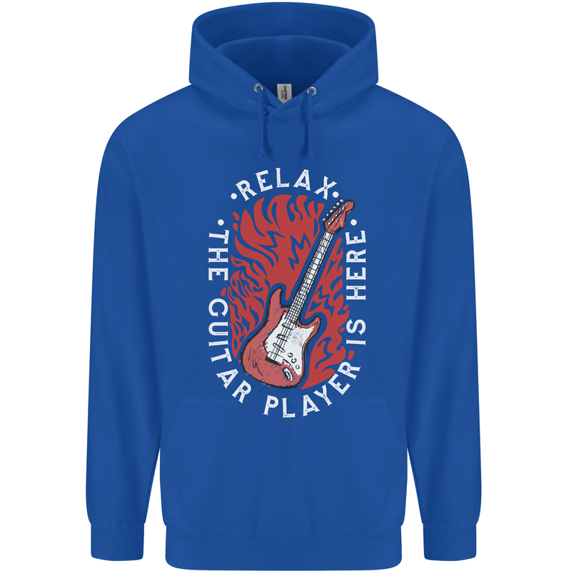 Here Comes the Guitar Player Guitarist Childrens Kids Hoodie Royal Blue