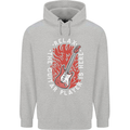 Here Comes the Guitar Player Guitarist Childrens Kids Hoodie Sports Grey