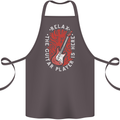 Here Comes the Guitar Player Guitarist Cotton Apron 100% Organic Dark Grey