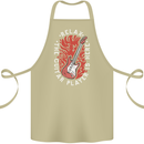 Here Comes the Guitar Player Guitarist Cotton Apron 100% Organic Khaki