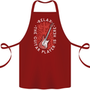 Here Comes the Guitar Player Guitarist Cotton Apron 100% Organic Maroon