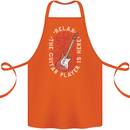 Here Comes the Guitar Player Guitarist Cotton Apron 100% Organic Orange