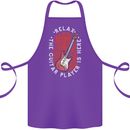 Here Comes the Guitar Player Guitarist Cotton Apron 100% Organic Purple
