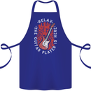 Here Comes the Guitar Player Guitarist Cotton Apron 100% Organic Royal Blue