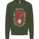 Here Comes the Guitar Player Guitarist Kids Sweatshirt Jumper Forest Green