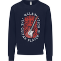 Here Comes the Guitar Player Guitarist Kids Sweatshirt Jumper Navy Blue
