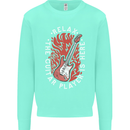 Here Comes the Guitar Player Guitarist Kids Sweatshirt Jumper Peppermint