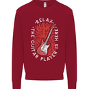 Here Comes the Guitar Player Guitarist Kids Sweatshirt Jumper Red