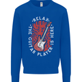 Here Comes the Guitar Player Guitarist Kids Sweatshirt Jumper Royal Blue