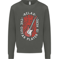 Here Comes the Guitar Player Guitarist Kids Sweatshirt Jumper Storm Grey