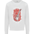 Here Comes the Guitar Player Guitarist Kids Sweatshirt Jumper White