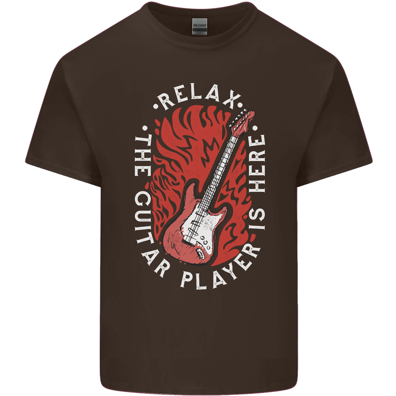Here Comes the Guitar Player Guitarist Kids T-Shirt Childrens Chocolate