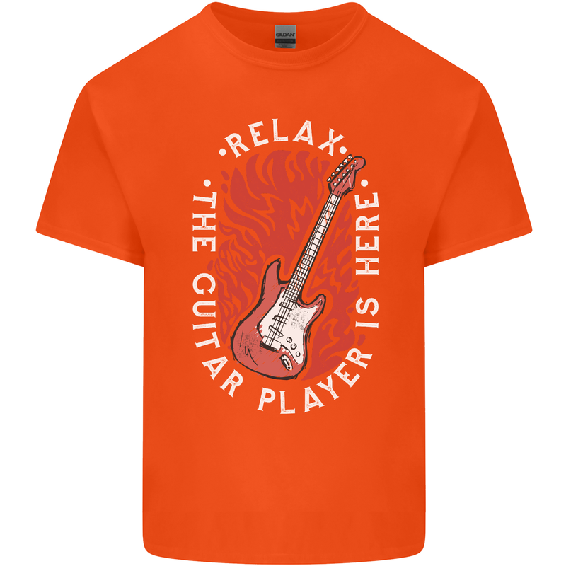 Here Comes the Guitar Player Guitarist Kids T-Shirt Childrens Orange