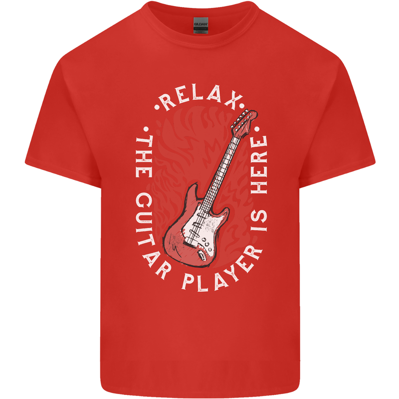 Here Comes the Guitar Player Guitarist Kids T-Shirt Childrens Red