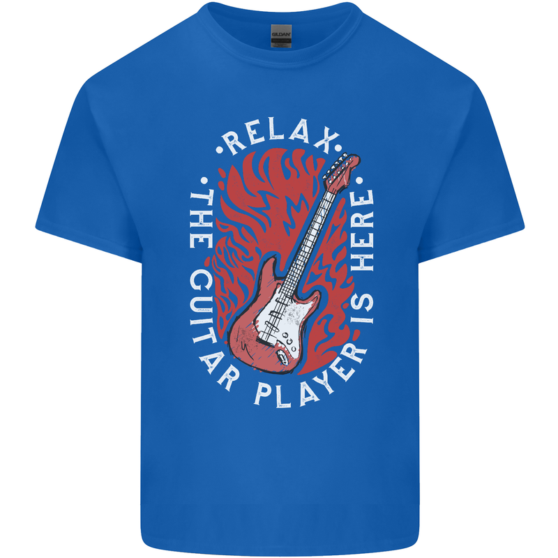 Here Comes the Guitar Player Guitarist Kids T-Shirt Childrens Royal Blue