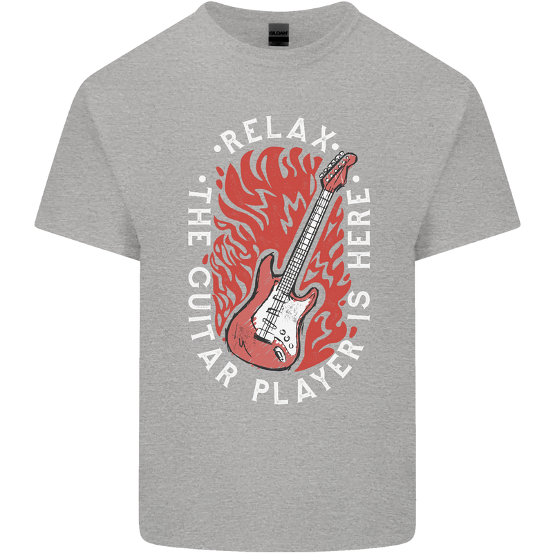 Here Comes the Guitar Player Guitarist Kids T-Shirt Childrens Sports Grey