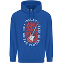 Here Comes the Guitar Player Guitarist Mens 80% Cotton Hoodie Royal Blue