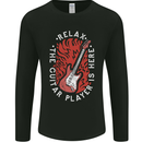 Here Comes the Guitar Player Guitarist Mens Long Sleeve T-Shirt Black