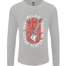 Here Comes the Guitar Player Guitarist Mens Long Sleeve T-Shirt Sports Grey