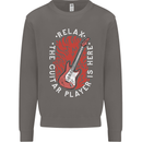 Here Comes the Guitar Player Guitarist Mens Sweatshirt Jumper Charcoal