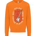Here Comes the Guitar Player Guitarist Mens Sweatshirt Jumper Orange