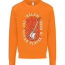 Here Comes the Guitar Player Guitarist Mens Sweatshirt Jumper Orange