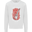 Here Comes the Guitar Player Guitarist Mens Sweatshirt Jumper White
