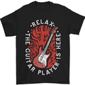 Here Comes the Guitar Player Guitarist Mens T-Shirt Cotton Gildan Black