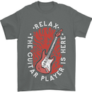 Here Comes the Guitar Player Guitarist Mens T-Shirt Cotton Gildan Charcoal