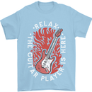 Here Comes the Guitar Player Guitarist Mens T-Shirt Cotton Gildan Light Blue