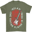 Here Comes the Guitar Player Guitarist Mens T-Shirt Cotton Gildan Military Green