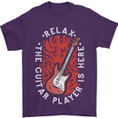 Here Comes the Guitar Player Guitarist Mens T-Shirt Cotton Gildan Purple