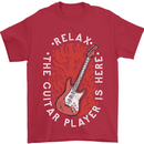 Here Comes the Guitar Player Guitarist Mens T-Shirt Cotton Gildan Red