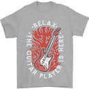 Here Comes the Guitar Player Guitarist Mens T-Shirt Cotton Gildan Sports Grey