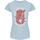 Here Comes the Guitar Player Guitarist Womens Petite Cut T-Shirt Light Blue